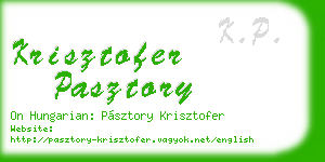 krisztofer pasztory business card